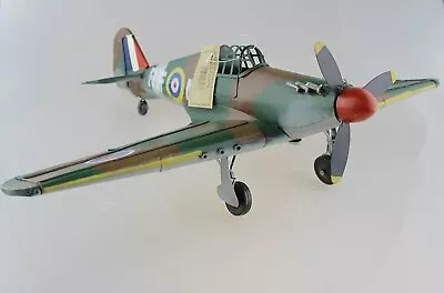 Hurricane Plane Model Metal Tin World War II RAF  - British Fighter Planes • £35.99