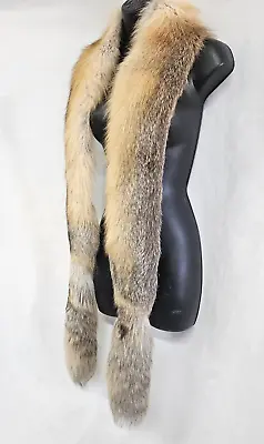 Real Red Fox Fur Boa Scarf Wrap With Tails 70  Long! • $239