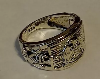 Masonic 925 Silver Ring Size 6 Freemason Scottish Rite 32° Master Mason Pinky  • $12.99
