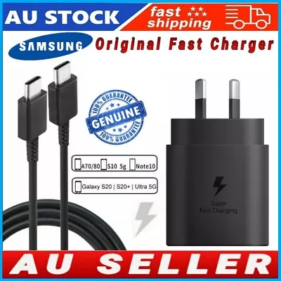 $6.99 • Buy Genuine Original Samsung 25W Super FAST Wall Charger For Note S8/10/S20/S20/S21+