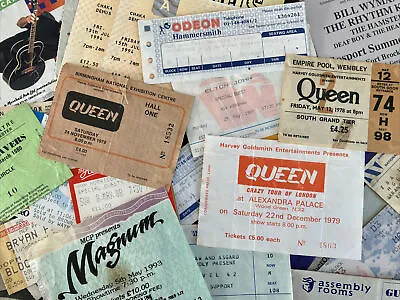 Collectors Ticket Stubs From Music Concerts *Choose From List 2* • $12.44