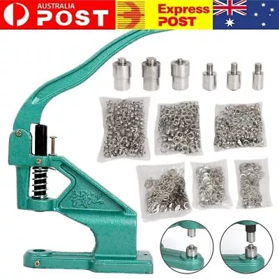 Green 1500 Grommets Eyelet Hole Punch Tool Heavy Duty For Hand Press Machine • $51.99