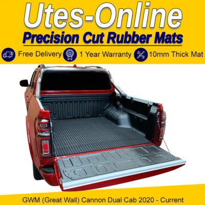 $199 • Buy Heavy Duty Perforated Rubber Ute Mat (Extra Thick) For GWM Cannon Dual Cab 2020+