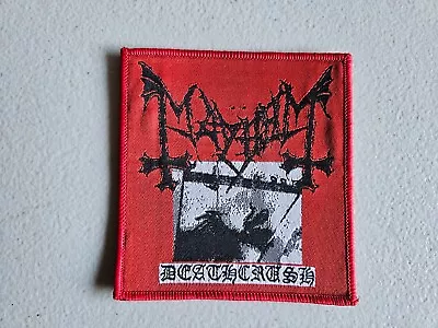 Mayhem Deathcrush Sew On Red Border Woven Patch • $7.99