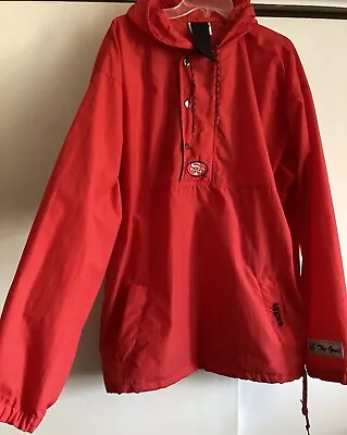 Vintage 90’s The Game San Francisco 49ers Red Nylon Windbreaker Pullover Sz XL • $49