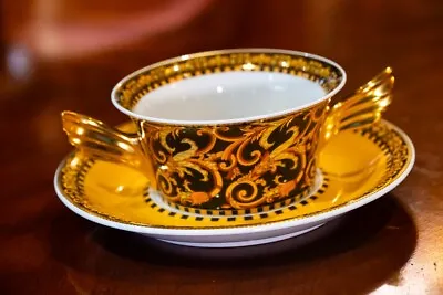 Versace Rosenthal * Cream Soup Bowl W/Saucer * Barocco * Private Collection Mint • $150