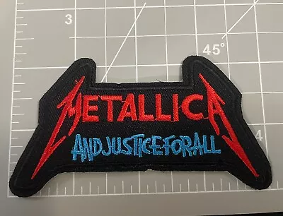 Metallica (band) And Justice For All Embroidered Patch Iron-On Sew-On + Sticker • $3.25