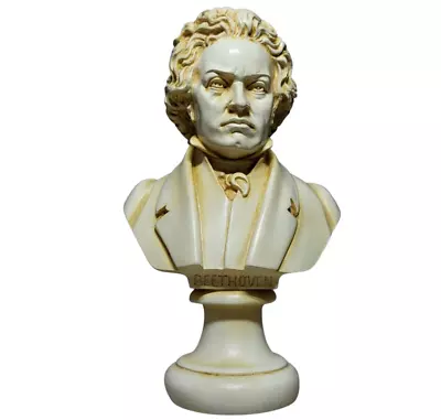 Beethoven Musician Bust Statue Made Of Marble Handmade Greek Sculpture • $49