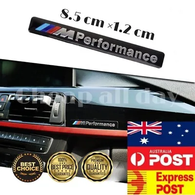BMW M Performance Black Car Badge M Power Sport Dash Sticker 85mm X 12mm • $9.95
