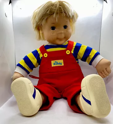 Vintage 1985 My Buddy Doll Blonde Blue Open Close Eyes 22 Inch Hasbro Playskool • $45