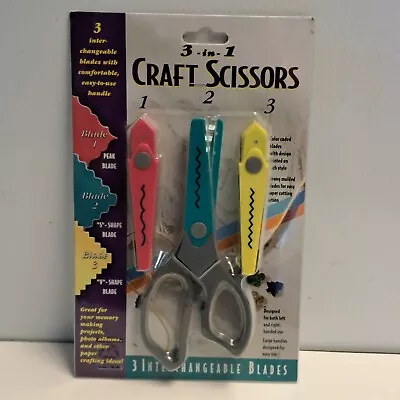 Scrapbook Decorative Edging Scissors   3 In 1 CRAFT SCISSORS STARLINE NIP  • $8