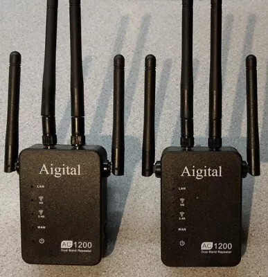 Aigital AC1200 Mbps 2.4GHz 5GHz Wi-Fi AP Repeater Amplifier PAIR - Free Delivery • £29.99