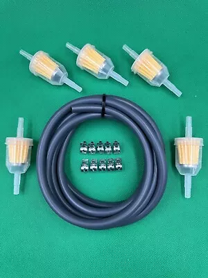 7 Feet 1/4 Inch ID Fuel Line Hose Kit With 10Clamps For Briggs Kawasaki Kohler • $12.95