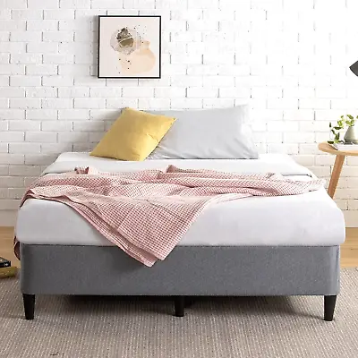 $265.99 • Buy Queen Bed Frame, Upholstery Bed Base Ensemble, Dark Grey