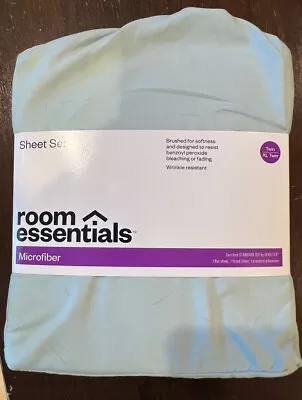 Room Essentials Mircrofiber 3 Piece Sheet Set Twin/XL Twin Mint Green • $7.50