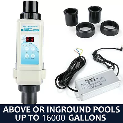 Pool Chlorine Generator Salt Chlorinator Flow Switch To 16K Gallons Capacity USA • $429.98