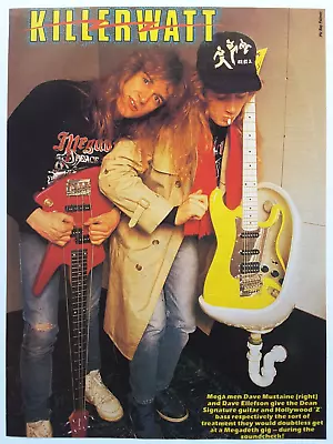 Megadeth Dave Mustaine Ellefson Vintage 1980's Uk Magazine Pinup Poster Clipping • $8.99