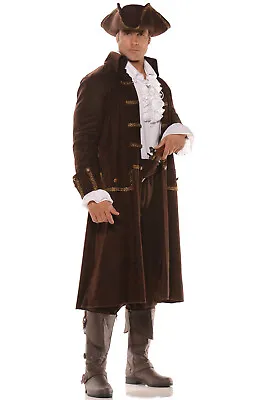 Brand New Deluxe Captain Barrett Pirate Men Adult Costume • $56.45