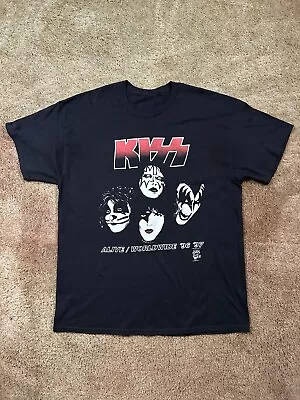 Vintage 90s KISS T-Shirt 96/97 Rock Band Tour Alive Worldwide Size XL Black • $41.88