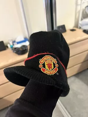 Manchester United Beanie Hat With Peak  • £9.99