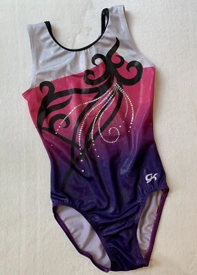 $39.50 • Buy GK ELITE Leotard Gymnastics DREAMLIGHT Fairytale PINK PURPLE Tank OMBRÉ Leo  AS