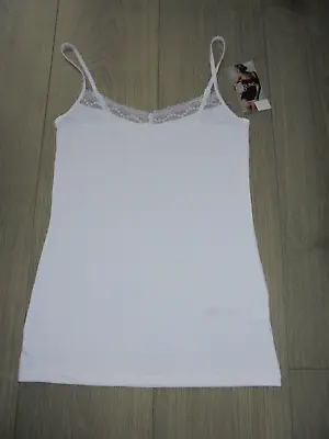 M&s Marks & Spencer White Cooling Vest Top With Cool Comfort Uk Size 6 • £5.99