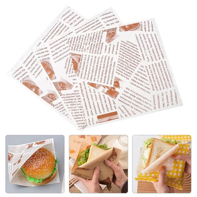 £3.42 • Buy 10Pcs Kraft Paper Sandwich Paper Wrap Triangle Shape Food Packing Bag Oil-Proof
