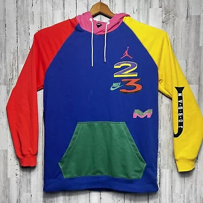 Nike Air Jordan Colorblock Hoodie Sweatshirt Retro Pullover Mens XL NEW • $55