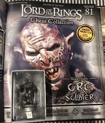 £10 • Buy Lord Of The Rings Chess Piece. 3rd Set. Orc Soldier No 81