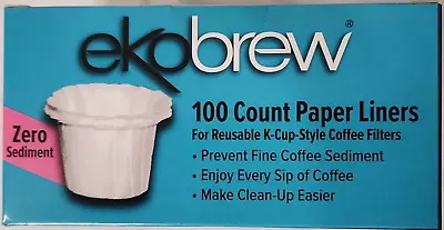 Ekobrew K Cup Style Coffee Filters 100 Count Paper Filter - New Damaged Box • $8.99