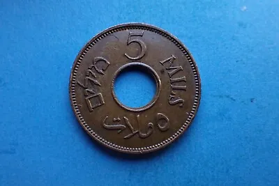 Palestine 5 Mils 1942 As Shown. • £7.50