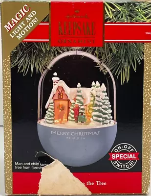 Hallmark Bringing Home The Tree 1991 Magic Motion Christmas Keepsake Ornaments • $11.99