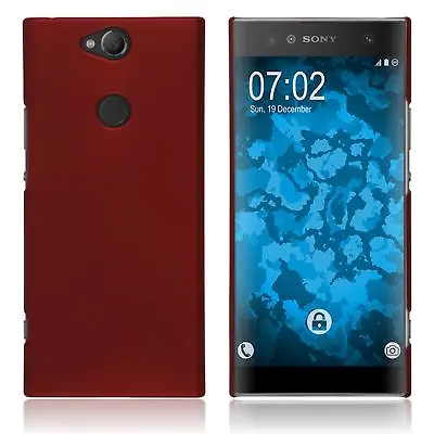 $11.63 • Buy Hard For Sony Xperia XA2 Plus Case Red Rubberised Cover