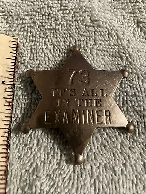 Old Antique Los Angeles Examiner Newspaper Badge Press Pass 1932 Olympics • $149