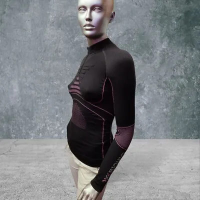 X-bionic Womans Merino Shirt Thermal Raglan Size Xs-s Black • £28.95