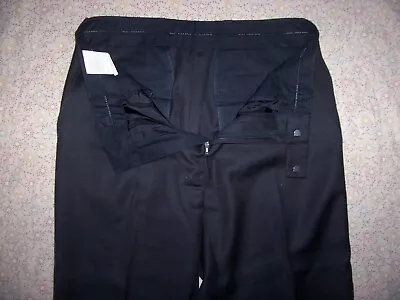 HUGO BOSS JAMES BROWN Designer Men's BLACK Dress Pants Sz 34 X 30 FLAT FRONT • $14.99