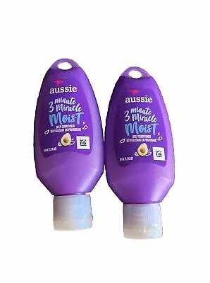 Lot Of 2 Aussie 3 Minute Miracle Moist Conditioner - Travel Size 50 ML 1.7 Oz • $9.49