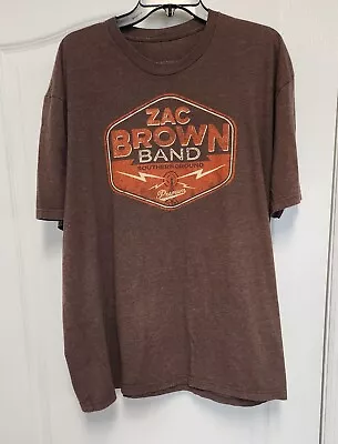 Zac Brown Band Jekyll Hyde Tour 2015 Concert Shirt XXL Official Brown & Orange • $14.99