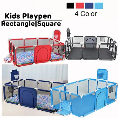 Kids Baby Playpen Safety Gate Foldable Play Pen Mat Toddler Panel Game Fence • $37.49