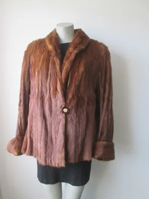 Women's Sz 10  MINT Real Chinese Mink Fur Coat Jacket CLEARANCESALE! • $125