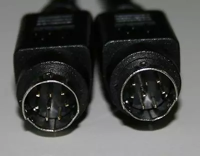 Black MD8 Mini Din 8 Minidin 8 Pin MM Male Male 3 Ft 36 Inch Cable • $5.69