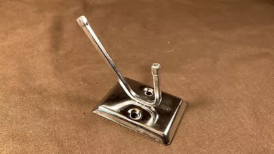 Vintage Kitchen Bathroom Closet Robe Hook Stamped Metal Wire Chrome 40s 50s 60s • £9.47