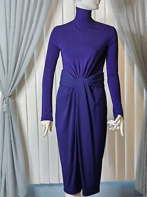 NWT DesignerVionnet Paris Dress Gown 42 (4) Purple Made In Italy Retail $2398 • $650