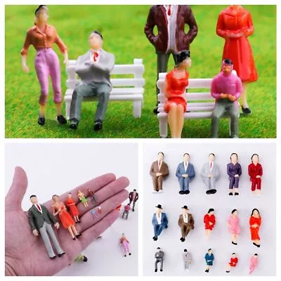 Figures Accs HO Scale Sitting People Figure Park Layout Seated People Model • £5.18