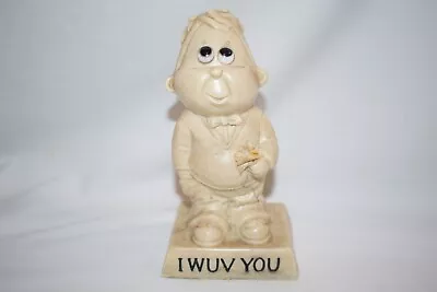 Vintage 1970 R&W Berries Co I Wuv You Bow Tie Man Figure • $8.50