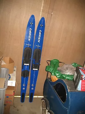 $99.99 • Buy Obrien Freestyle Combo Water Skis Cottage Cabin Prop Decor Blue 67 