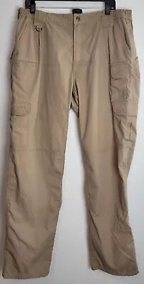 5.11 Tactical ABR Pro Pant Mens 36x32 Beige Cargo Pockets Ripstop Elastic Waist • $19.95