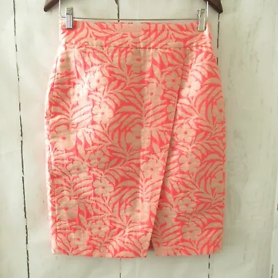 J Crew Skirt 4 Pink Floral Pencil Straight • $16.99