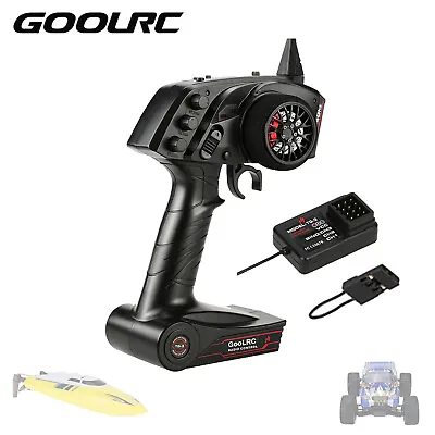 GoolRC TG3 2.4GH 3CH Digital Radio RC Transmitter With Receiver For RC Boat D2Q0 • $34.46