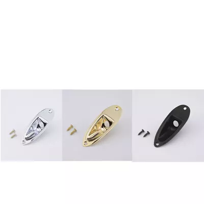 3 Colors Rectangular Jack Plate Socket For Fender Stratocaster Electric Guitars • $10.48